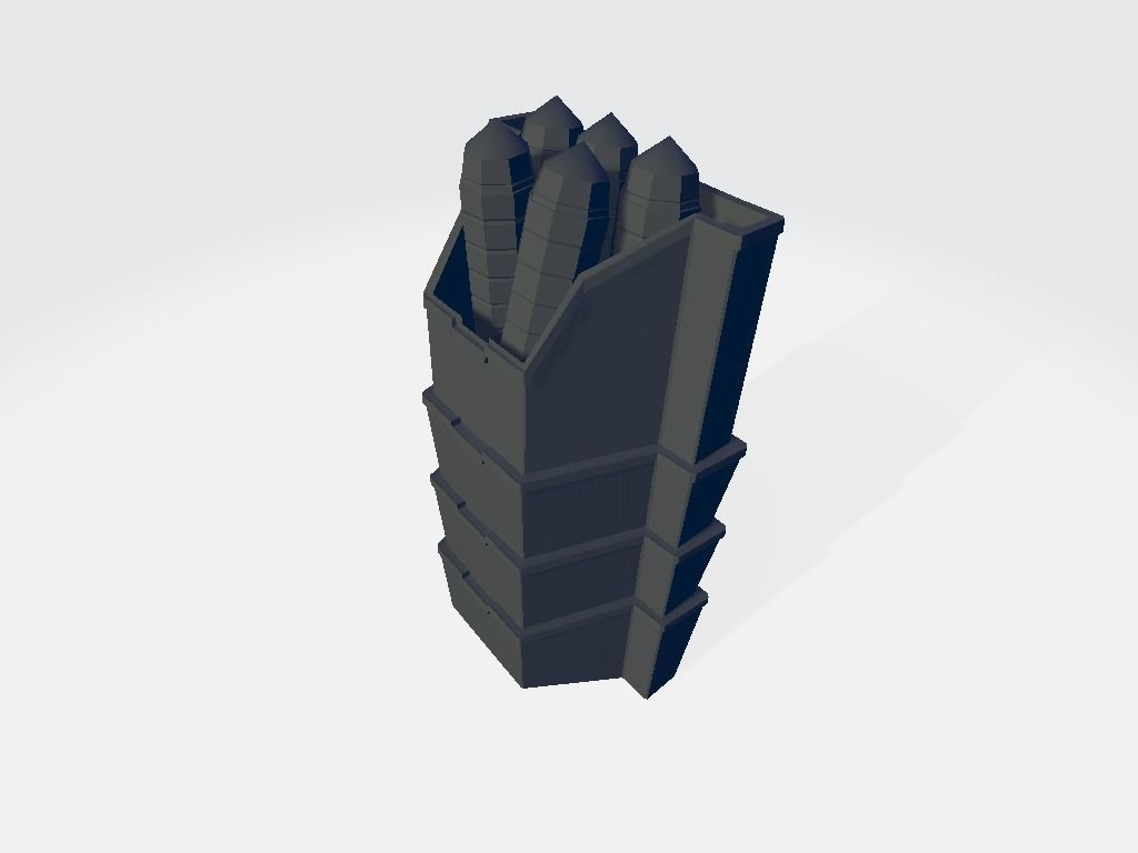 Bullet Bin Low-poly 3D model_3