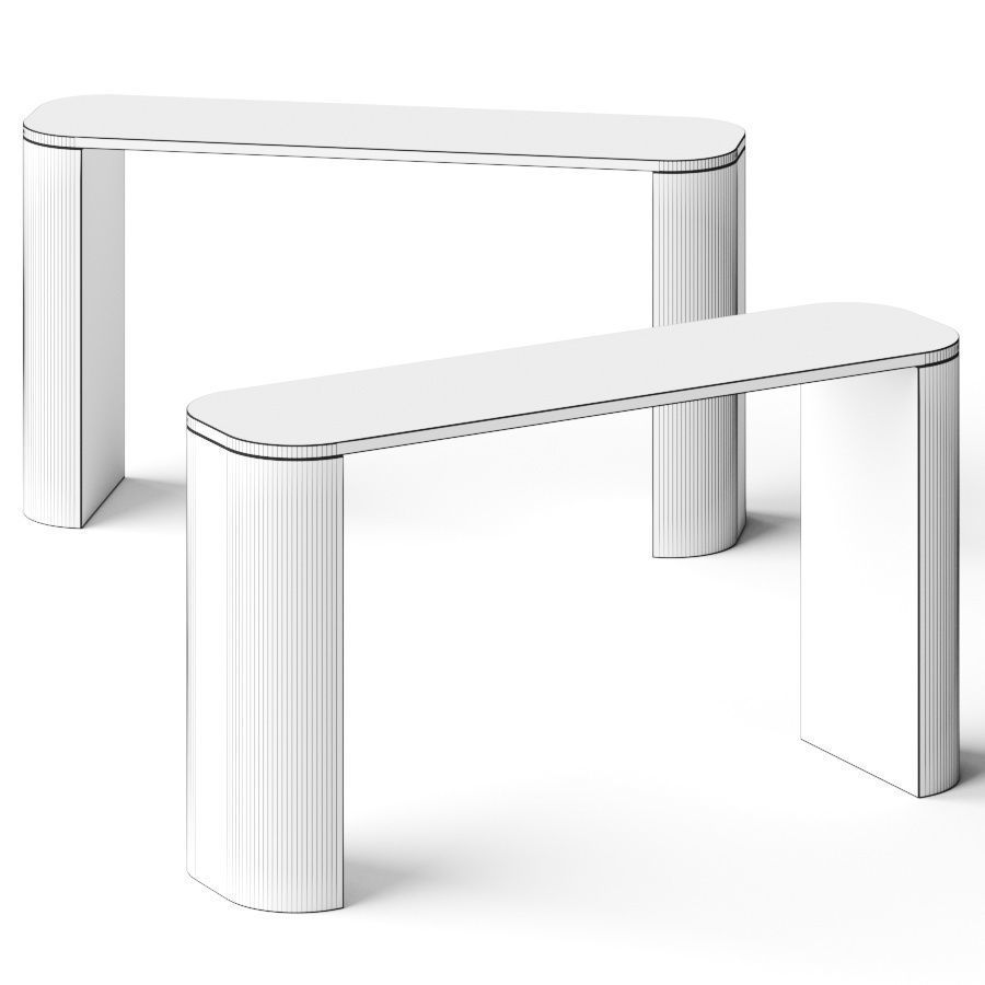 Lulu and Georgia Luna Console Table 3D model_1