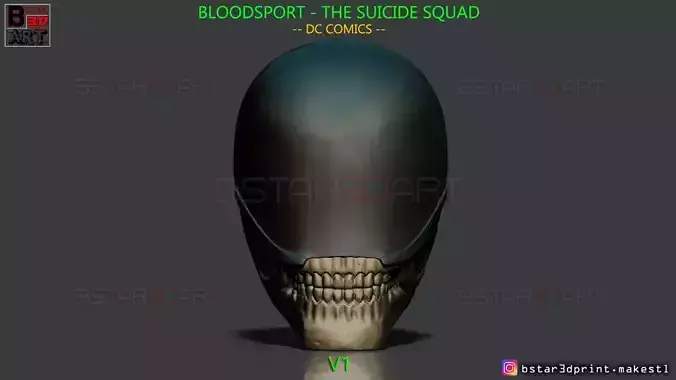 Bloodsport Mask - The Suicide Squad - DC Comics cosplay 3D print model