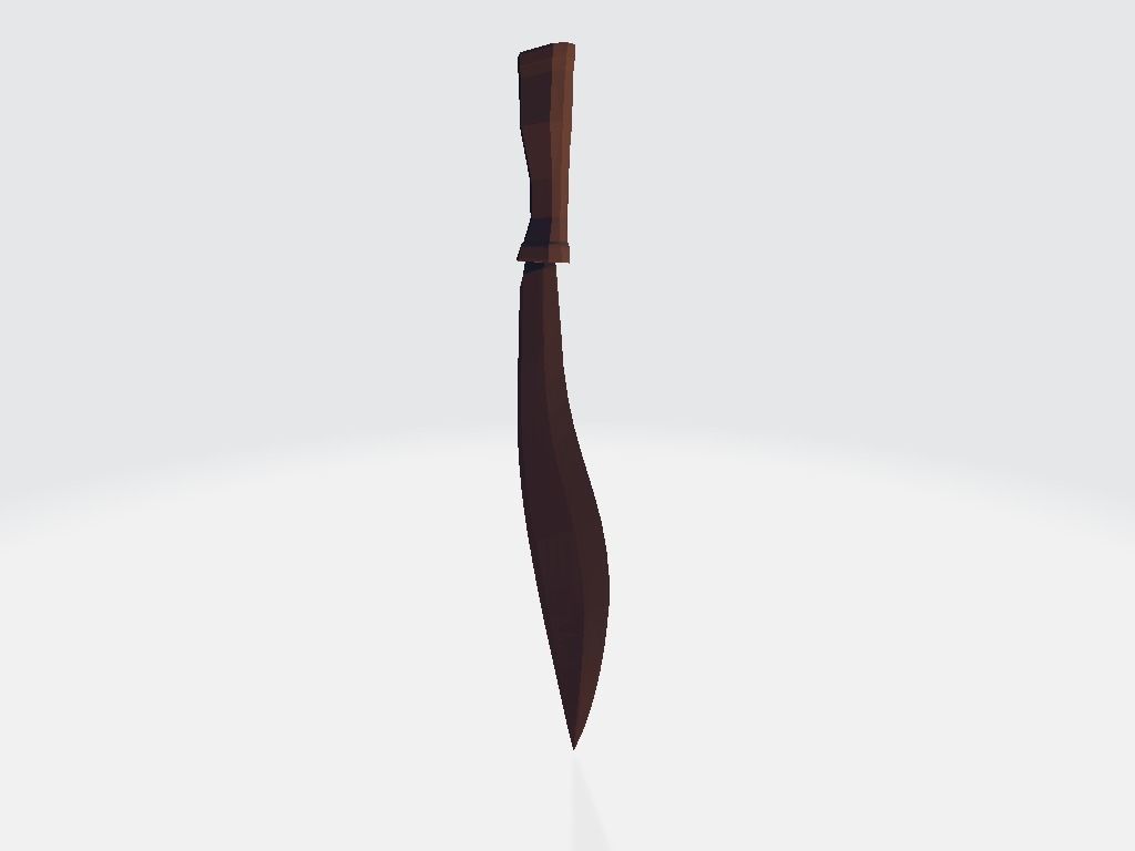 Dagger knife Low-poly 3D model_7