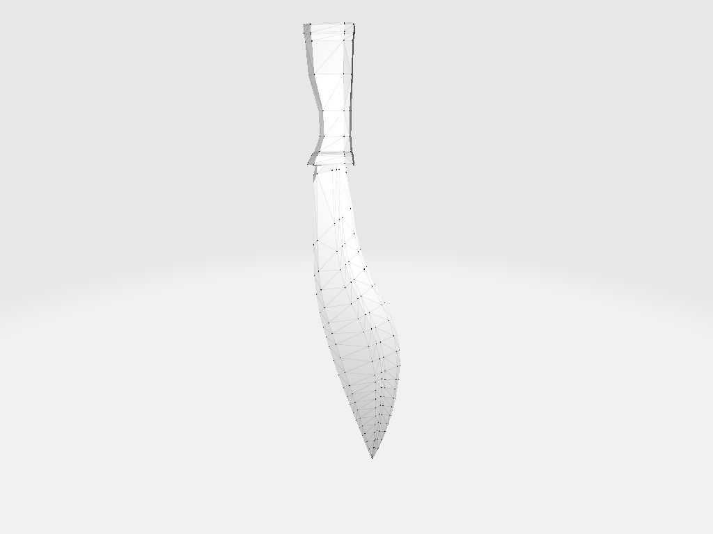 Dagger knife Low-poly 3D model_19
