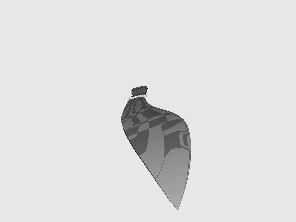 Dagger knife Low-poly 3D model_26