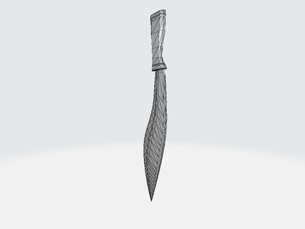 Dagger knife Low-poly 3D model_17