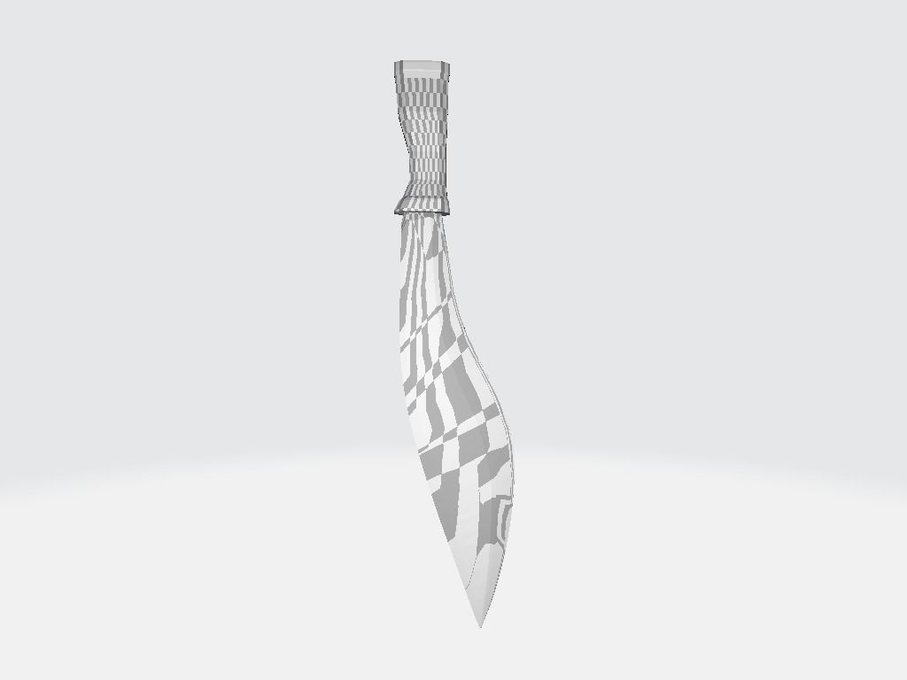 Dagger knife Low-poly 3D model_23