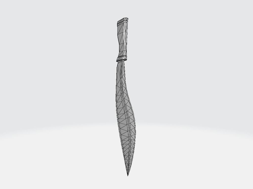 Dagger knife Low-poly 3D model_18
