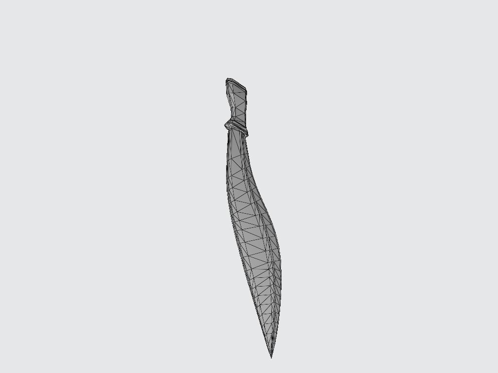 Dagger knife Low-poly 3D model_13