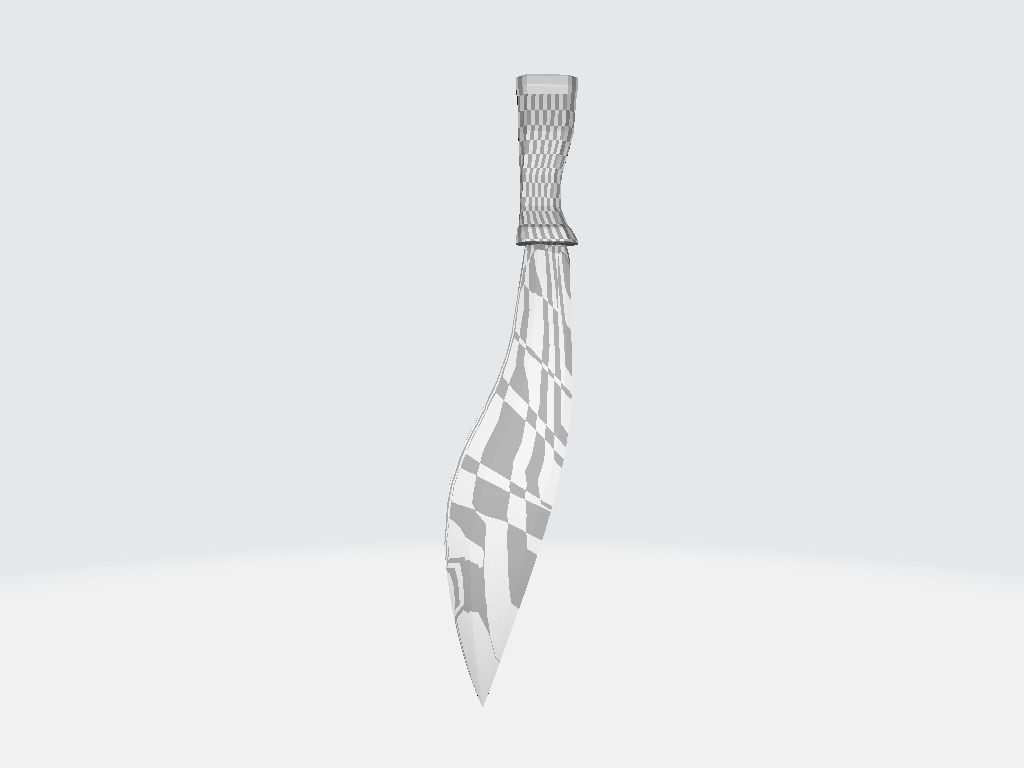 Dagger knife Low-poly 3D model_22