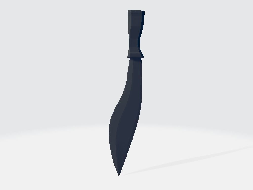 Dagger knife Low-poly 3D model_2
