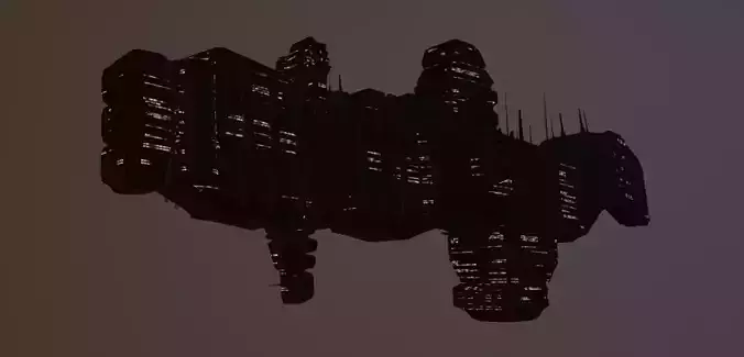 Low poly space craft large