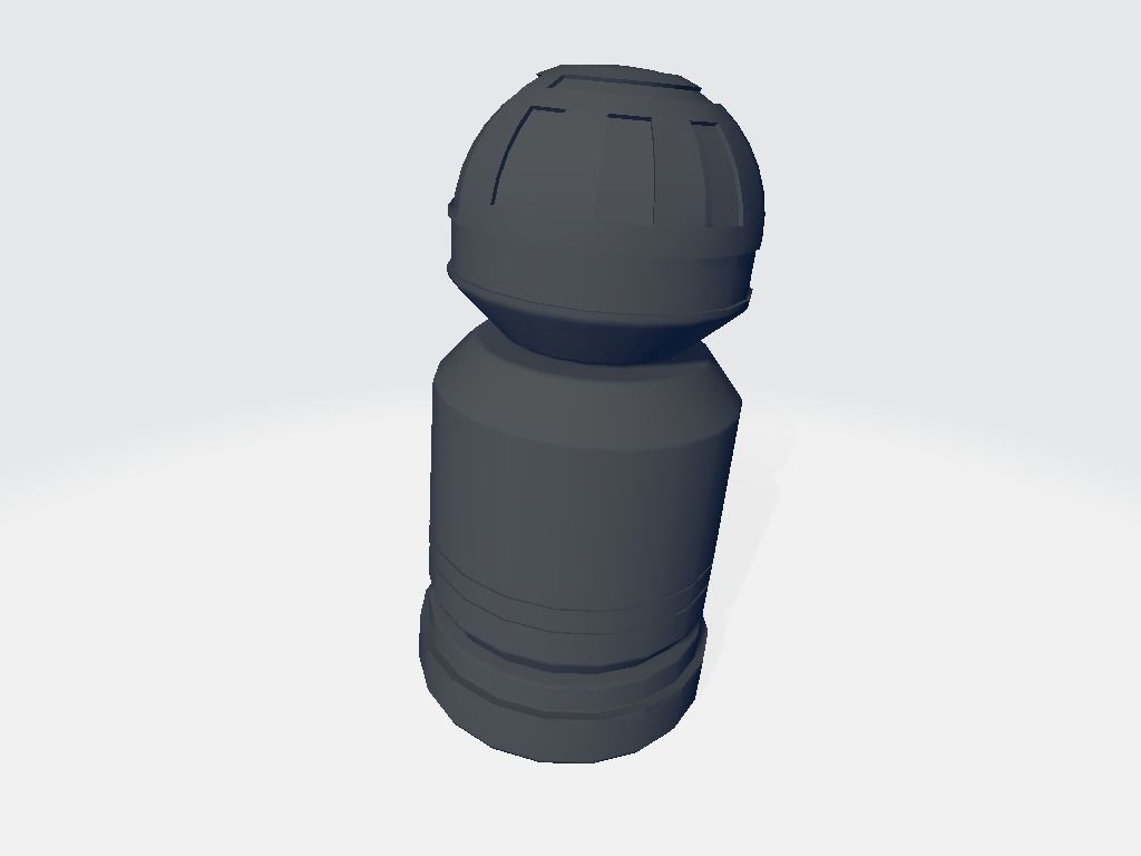 Granade plastic bottle Low-poly 3D model_7