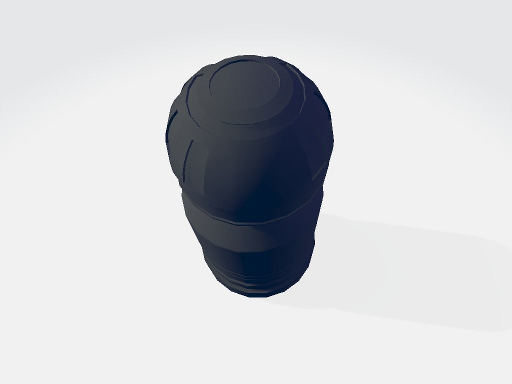 Granade plastic bottle Low-poly 3D model_8