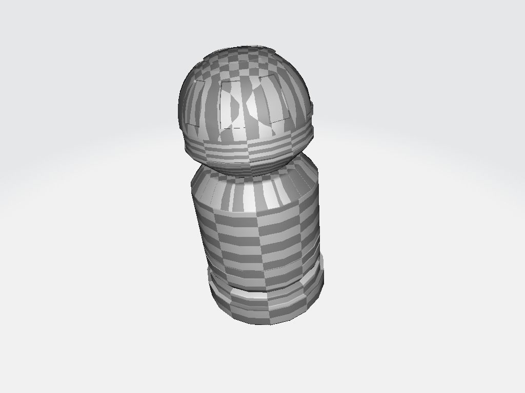Granade plastic bottle Low-poly 3D model_24