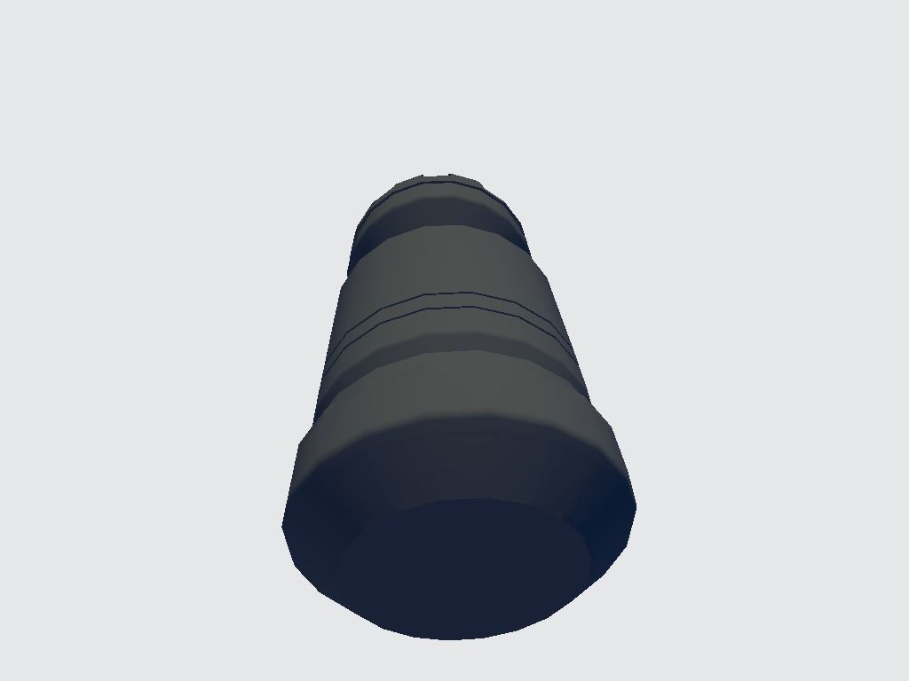 Granade plastic bottle Low-poly 3D model_5