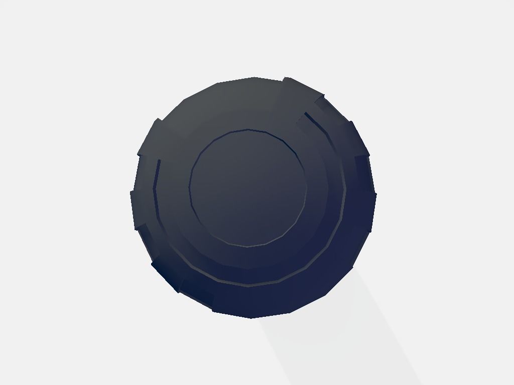 Granade plastic bottle Low-poly 3D model_10