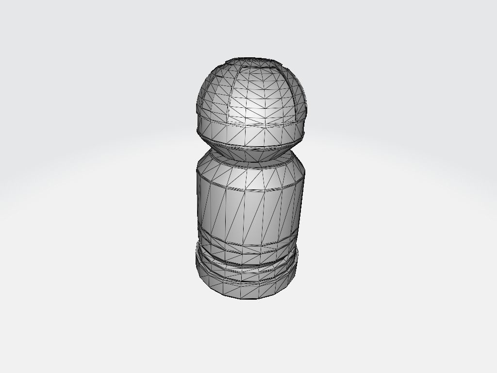 Granade plastic bottle Low-poly 3D model_13