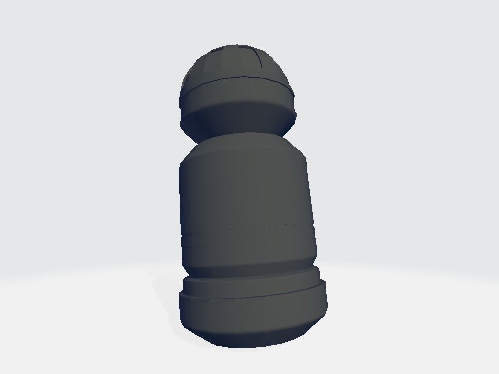 Granade plastic bottle Low-poly 3D model_4