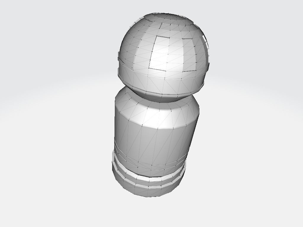 Granade plastic bottle Low-poly 3D model_19