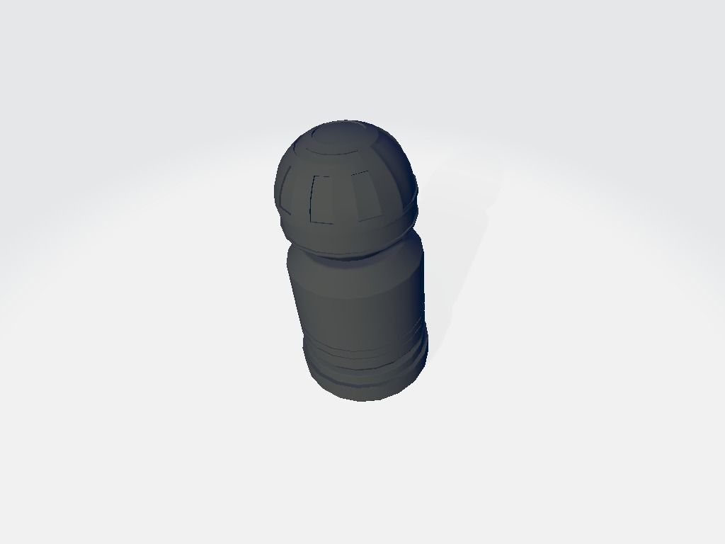 Granade plastic bottle Low-poly 3D model_2
