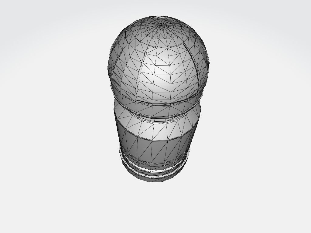 Granade plastic bottle Low-poly 3D model_15