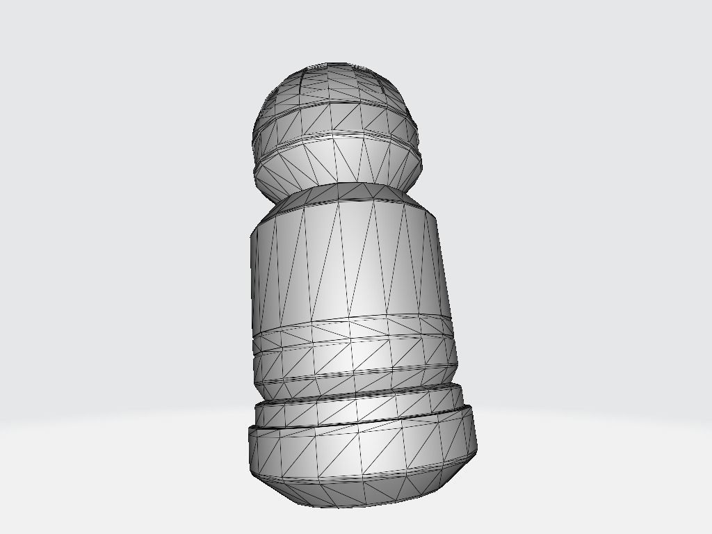 Granade plastic bottle Low-poly 3D model_17