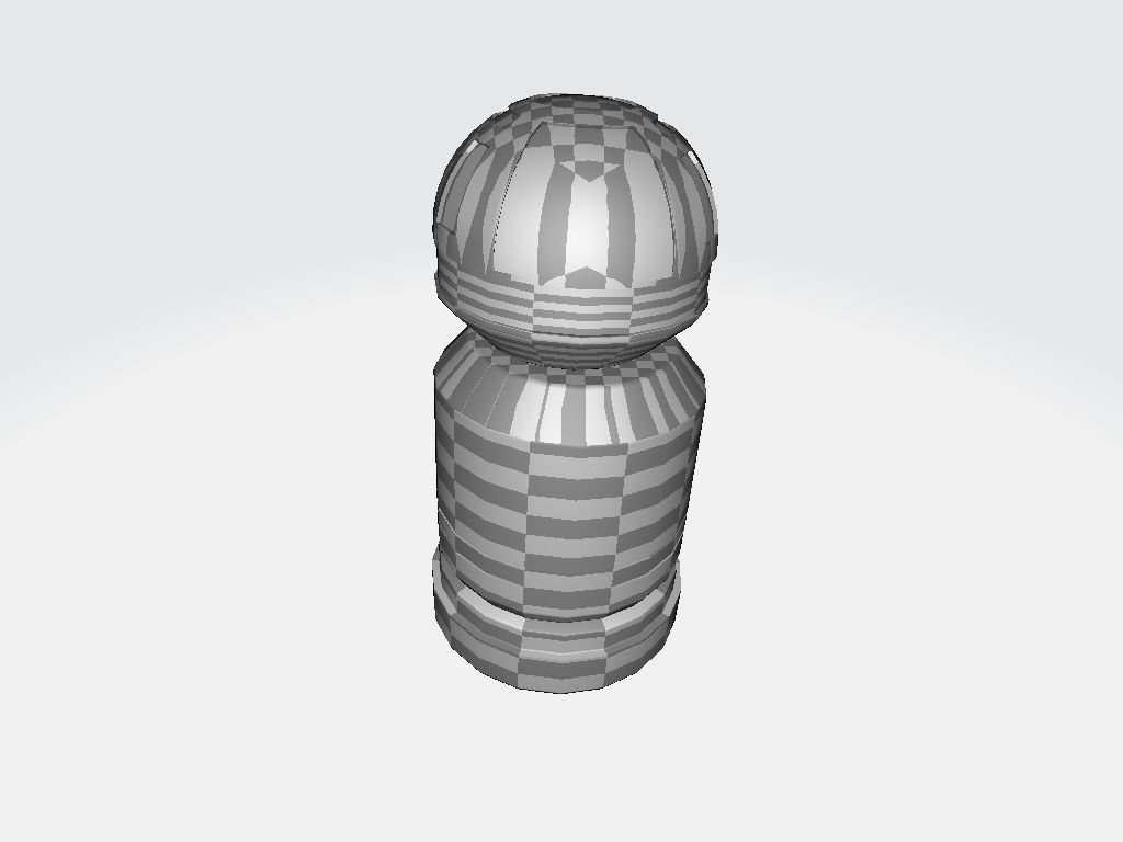 Granade plastic bottle Low-poly 3D model_23