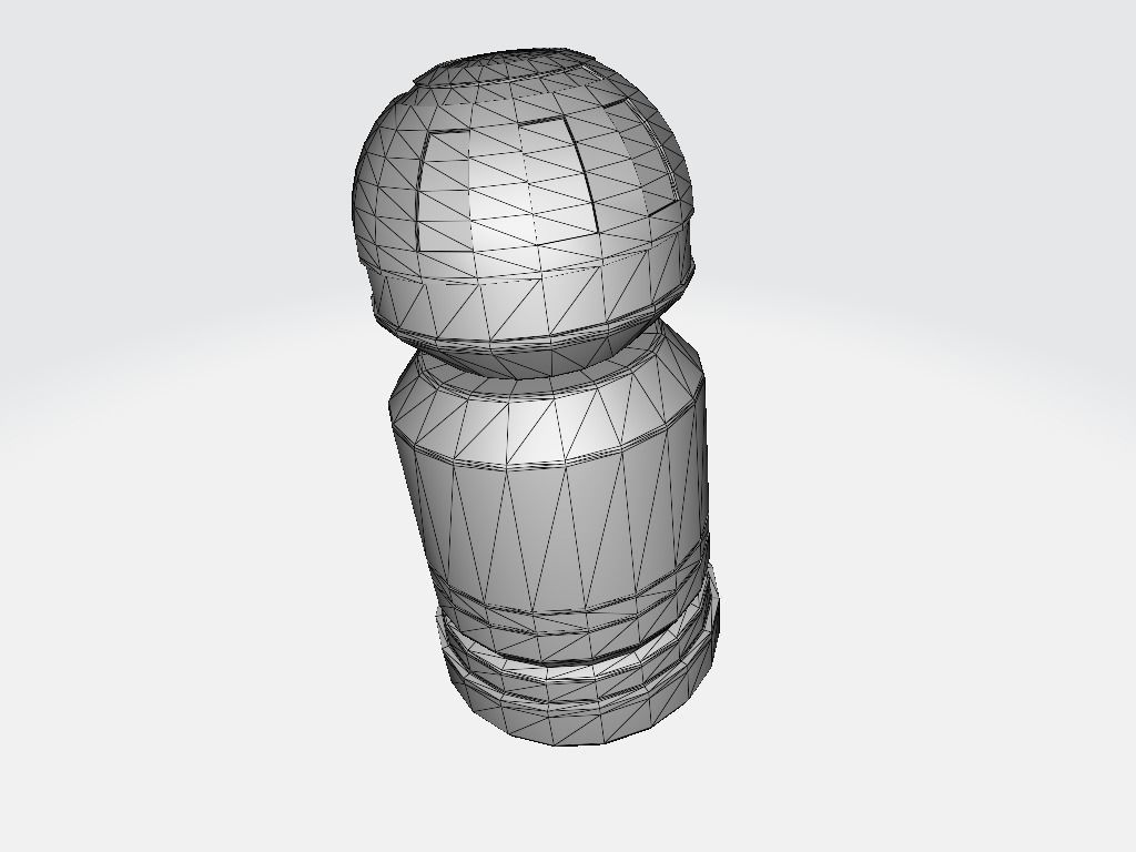 Granade plastic bottle Low-poly 3D model_16
