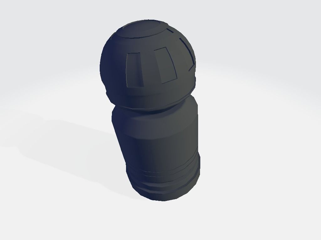 Granade plastic bottle Low-poly 3D model_3