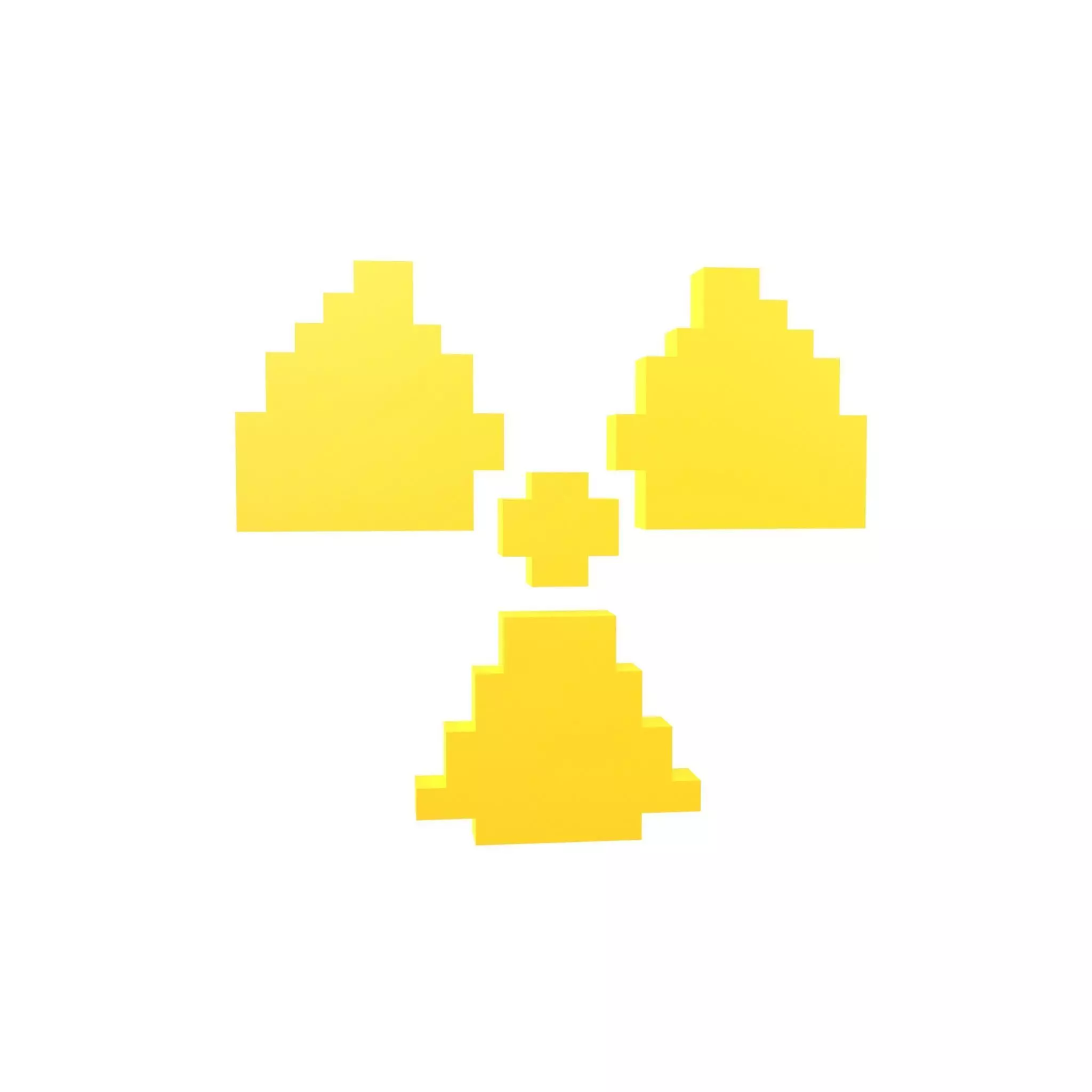 3D model Pixel Radiation Symbol v1 002 VR / AR / low-poly | CGTrader