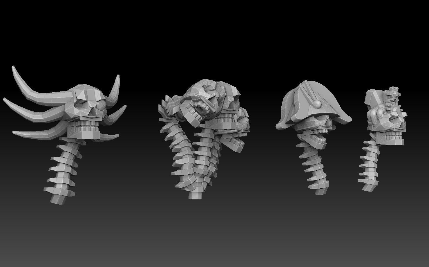 Skulls Megapack ROYALTY FREE VERSION 3D print model_7