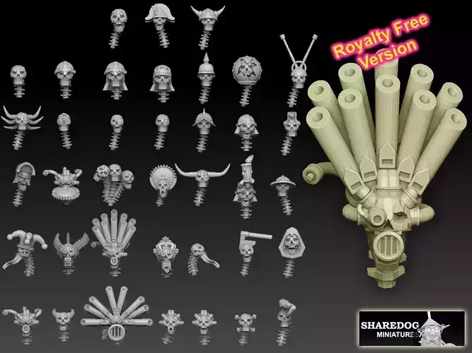 Skulls Megapack ROYALTY FREE VERSION 3D print model
