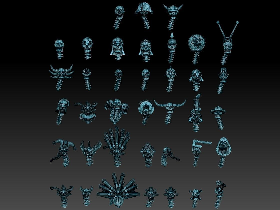 Skulls Megapack ROYALTY FREE VERSION 3D print model_23