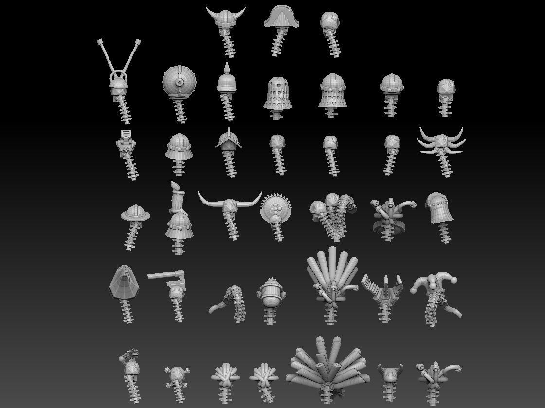 Skulls Megapack ROYALTY FREE VERSION 3D print model_14