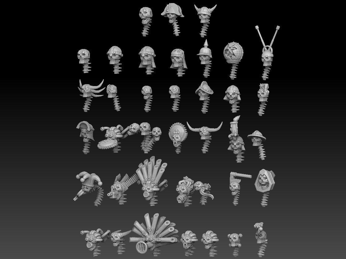 Skulls Megapack ROYALTY FREE VERSION 3D print model_17