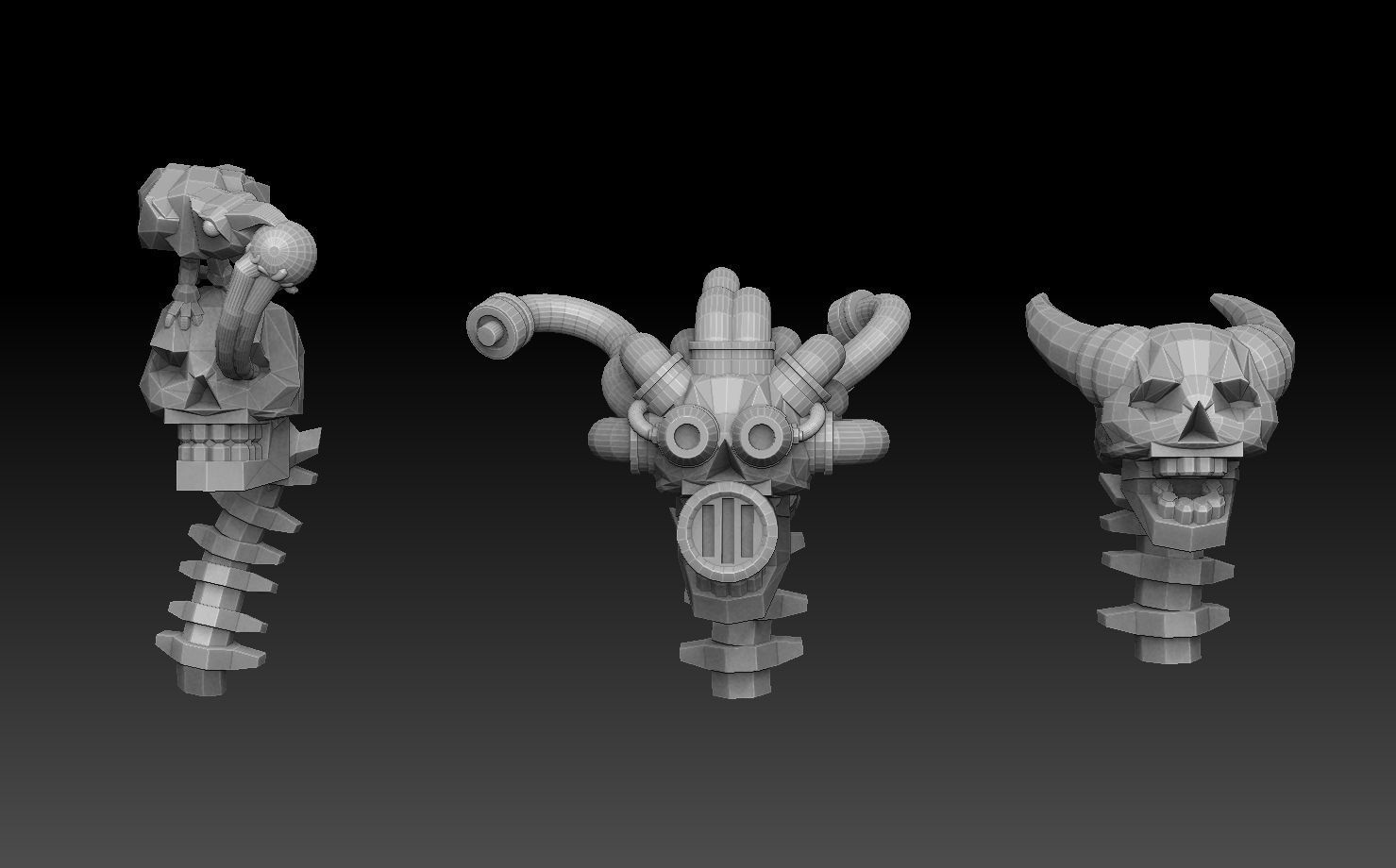 Skulls Megapack ROYALTY FREE VERSION 3D print model_1