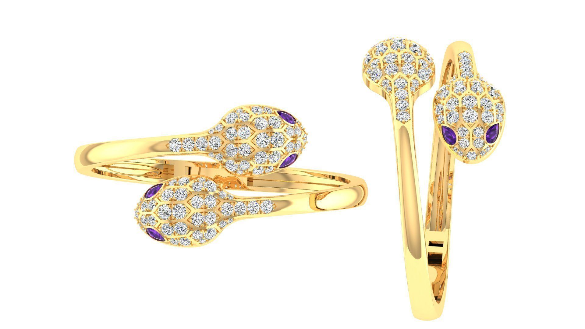 Bracelet Snake 3D print model_4