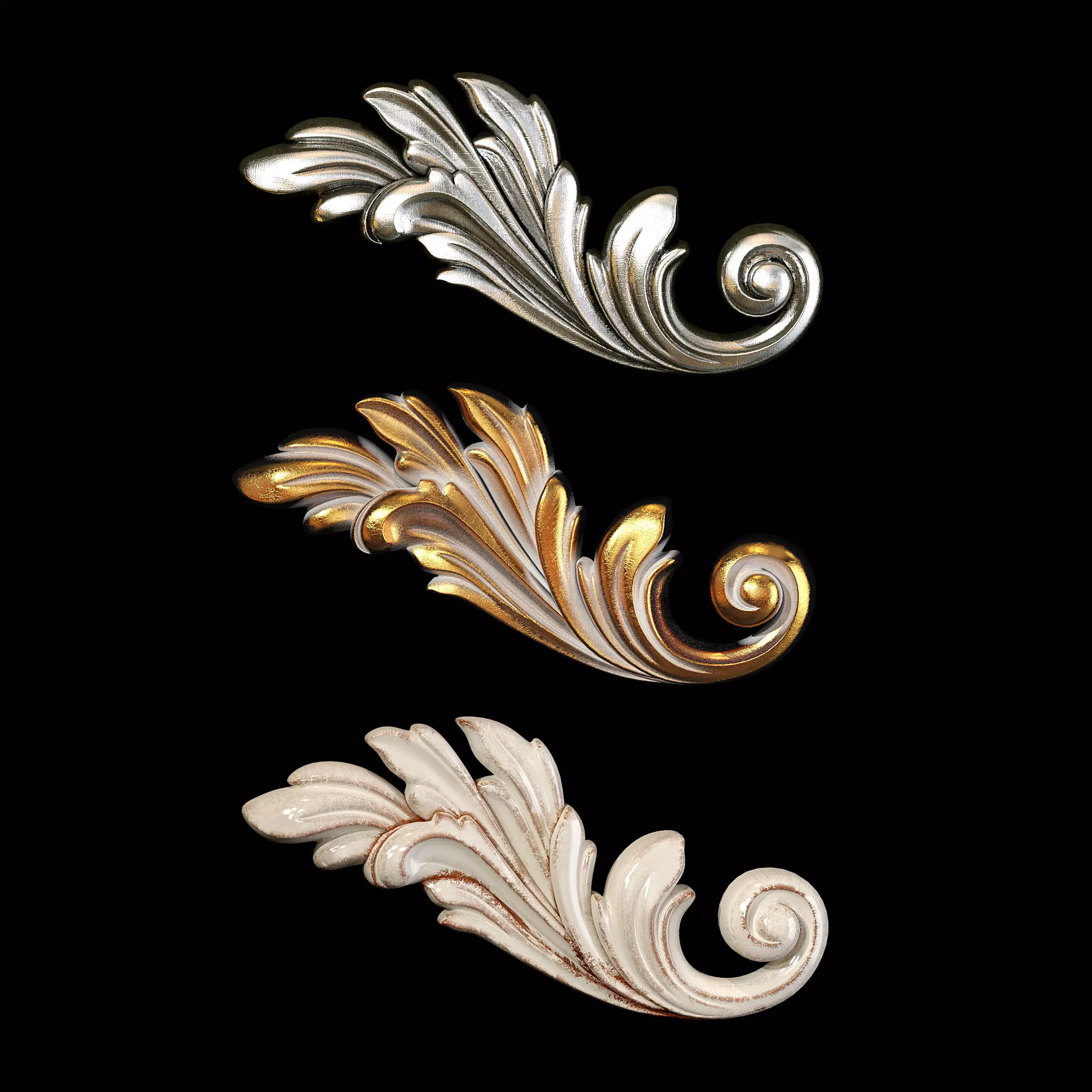 Classic carved 096 3D model