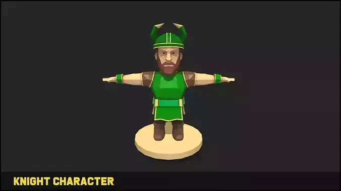 Low Poly Knight 2 character