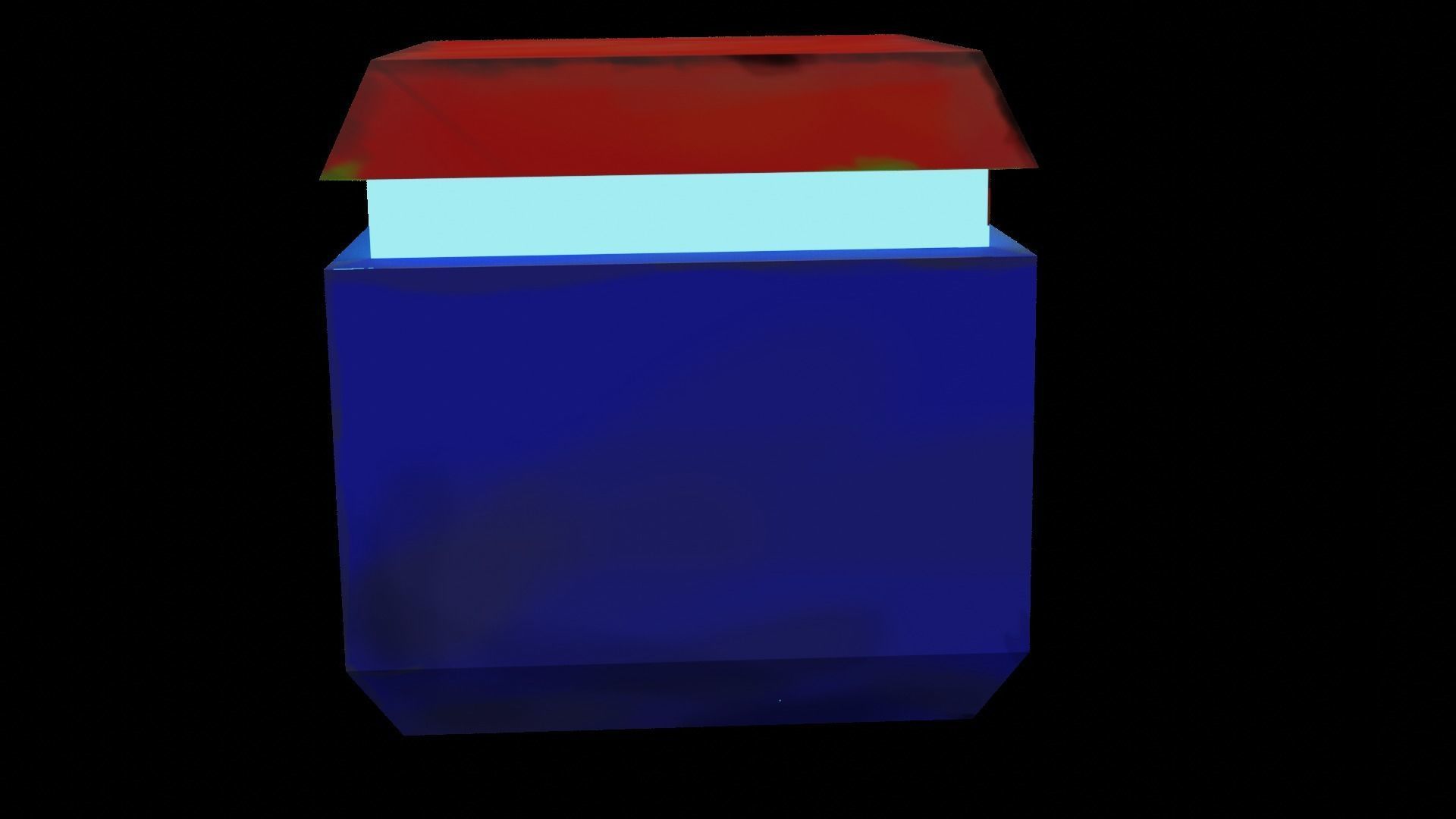 Chest in 3d low poly Low-poly 3D model_4