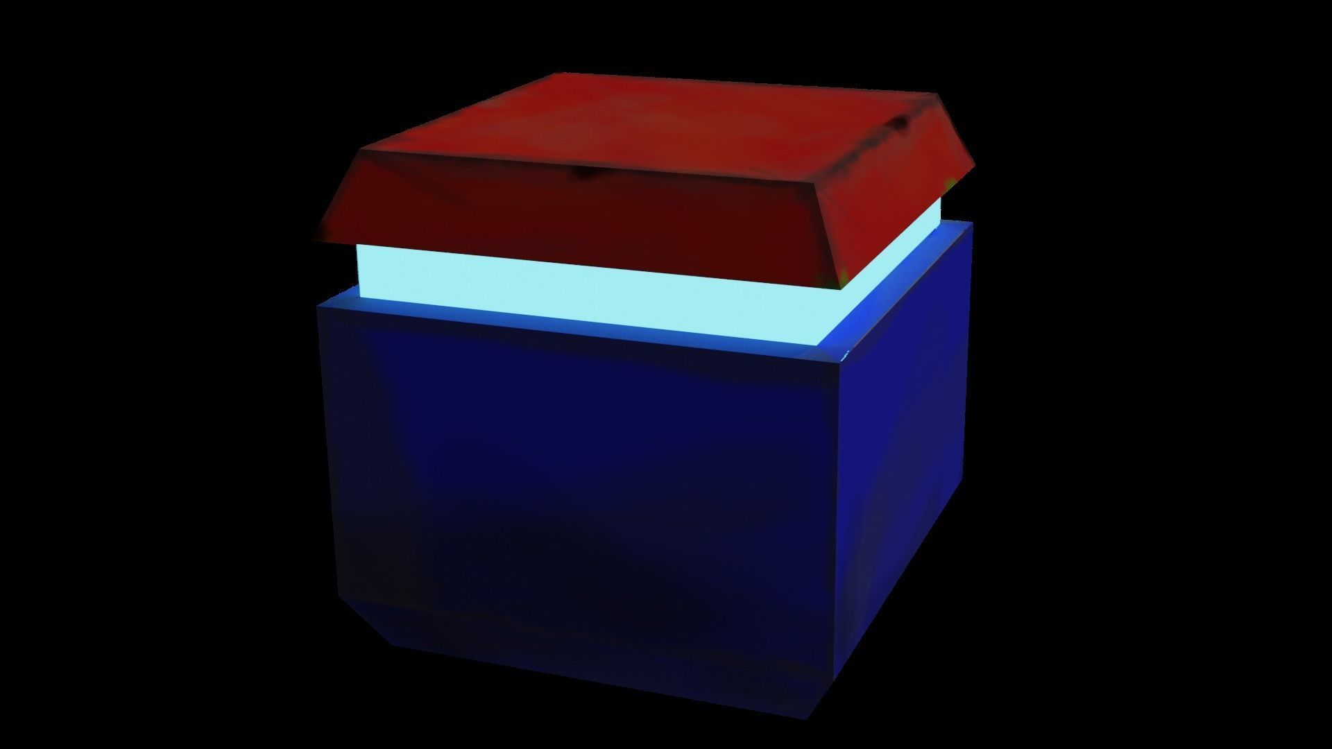  Chest in 3d low poly Low-poly 3D model_5