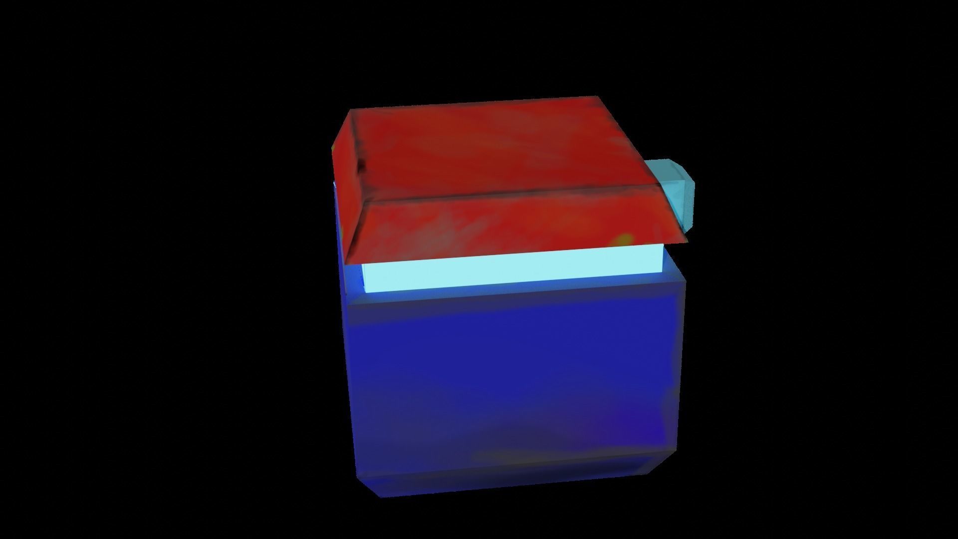  Chest in 3d low poly Low-poly 3D model_2