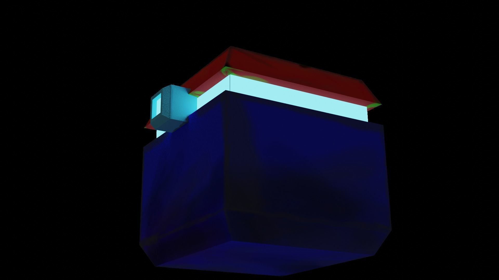  Chest in 3d low poly Low-poly 3D model_1