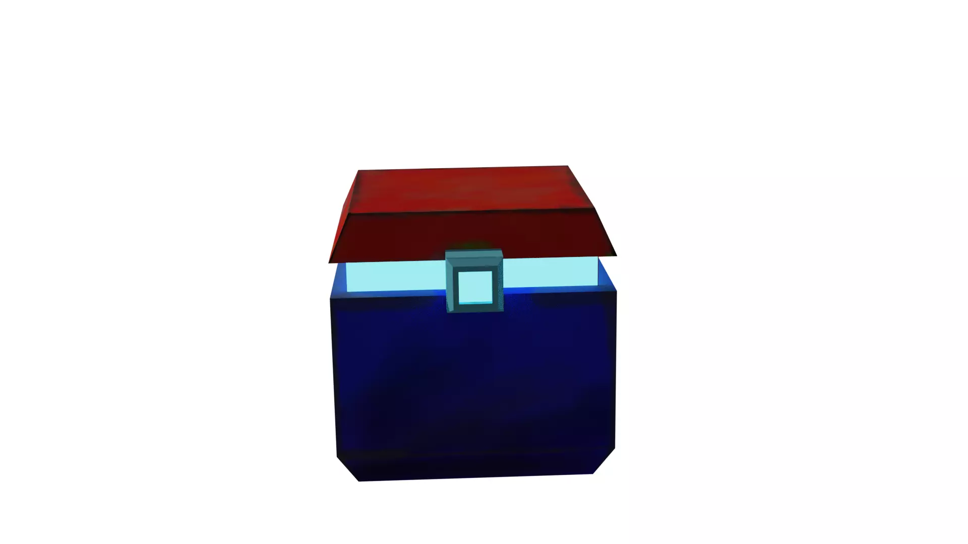  Chest in 3d low poly Low-poly 3D model_0