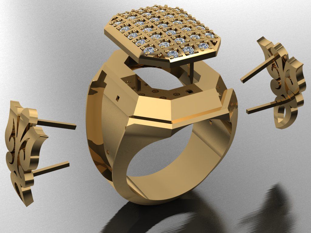 signet ring for men 3D print model_1