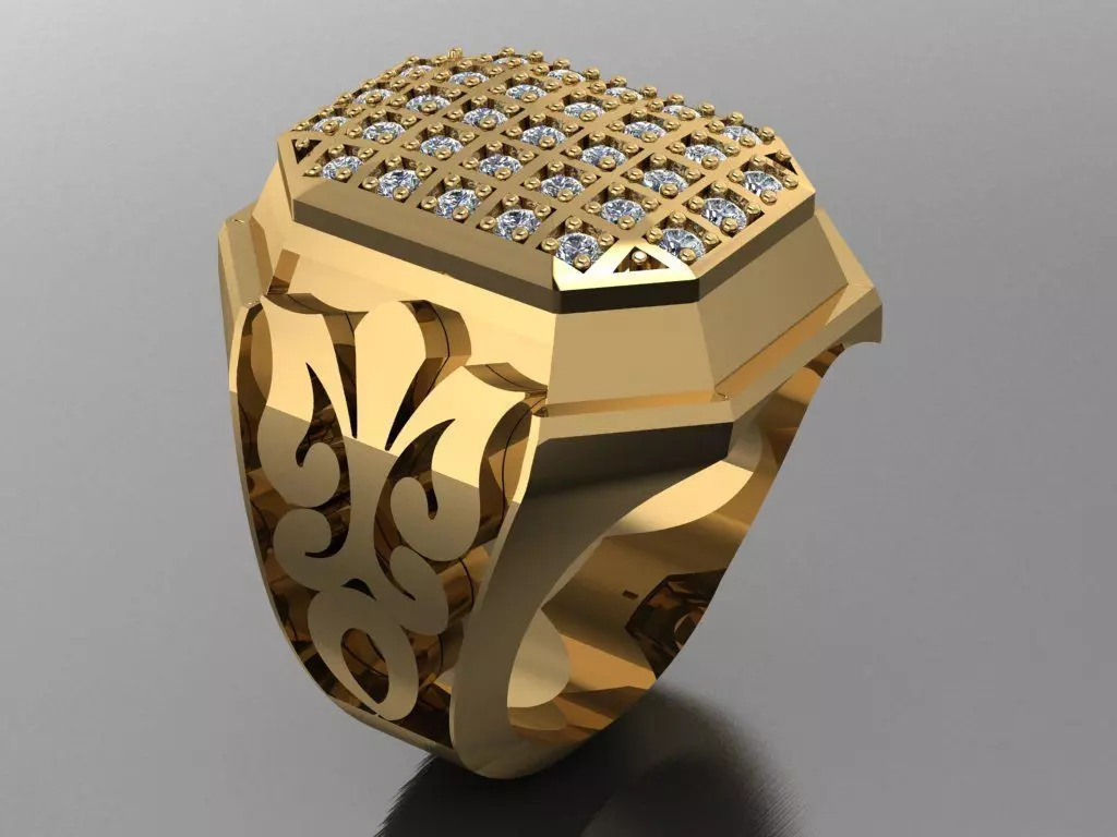signet ring for men 3D print model_0