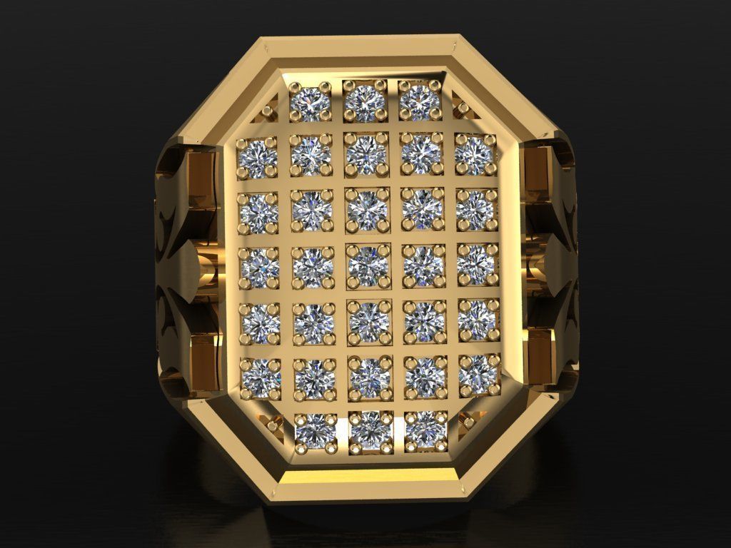 signet ring for men 3D print model_3