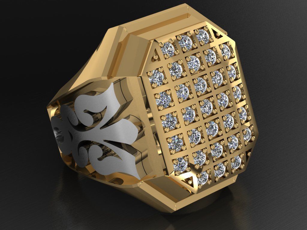 signet ring for men 3D print model_7