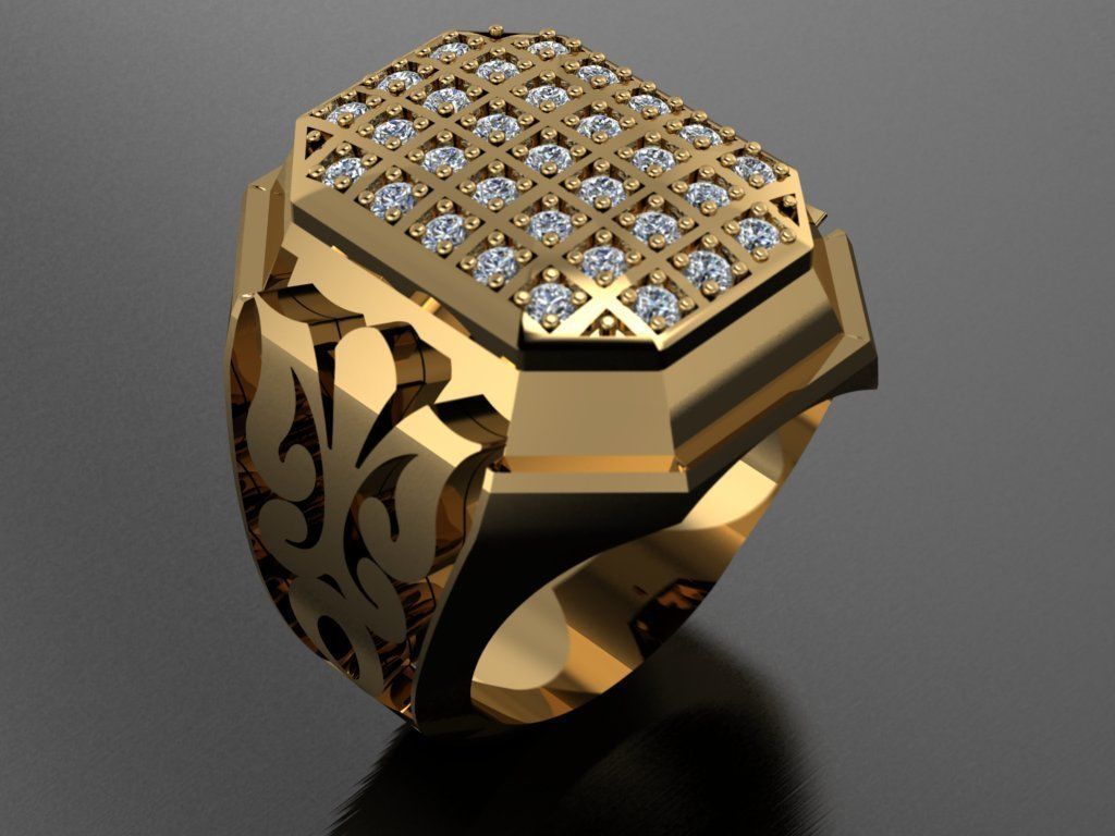signet ring for men 3D print model_5