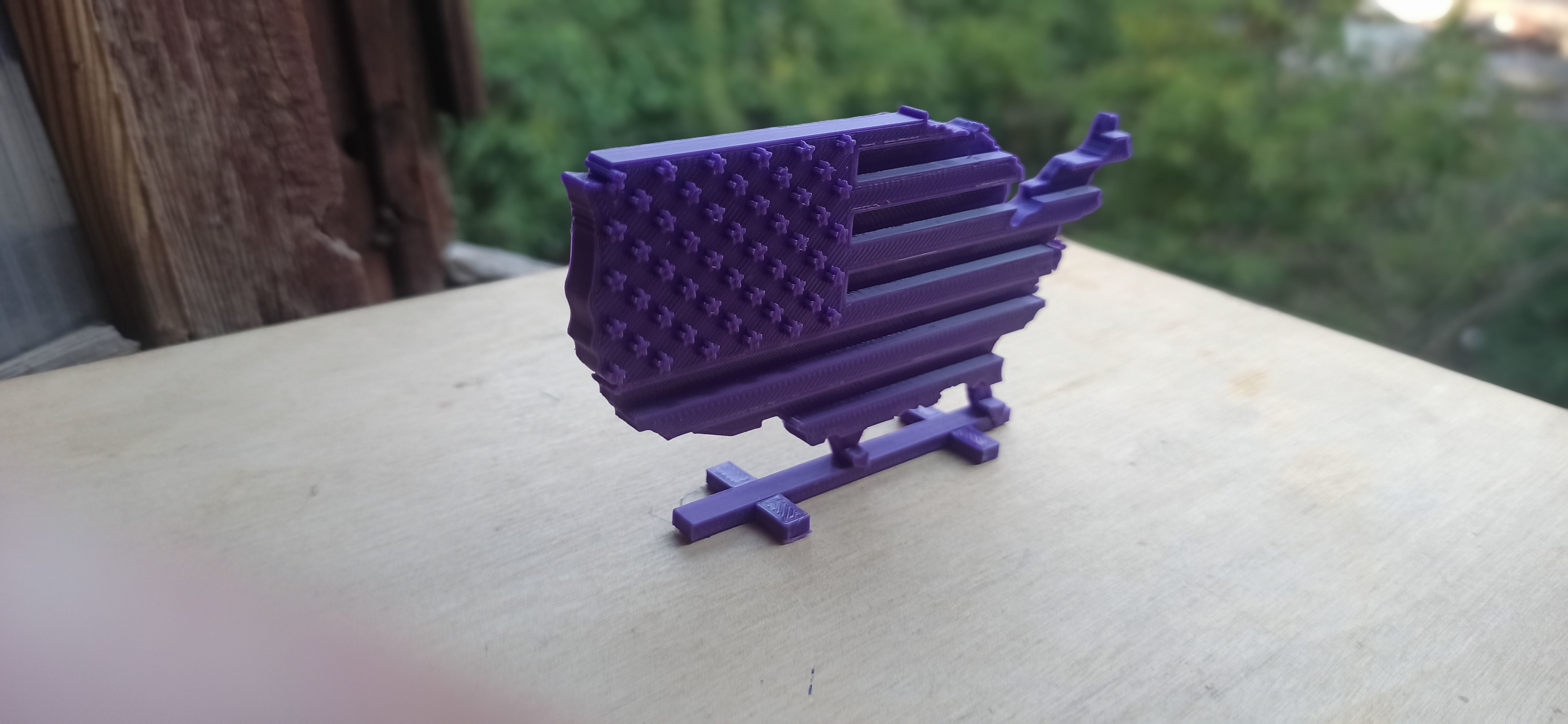 Ready for 3D print model map of United States styled as USA flag 3D print model_7