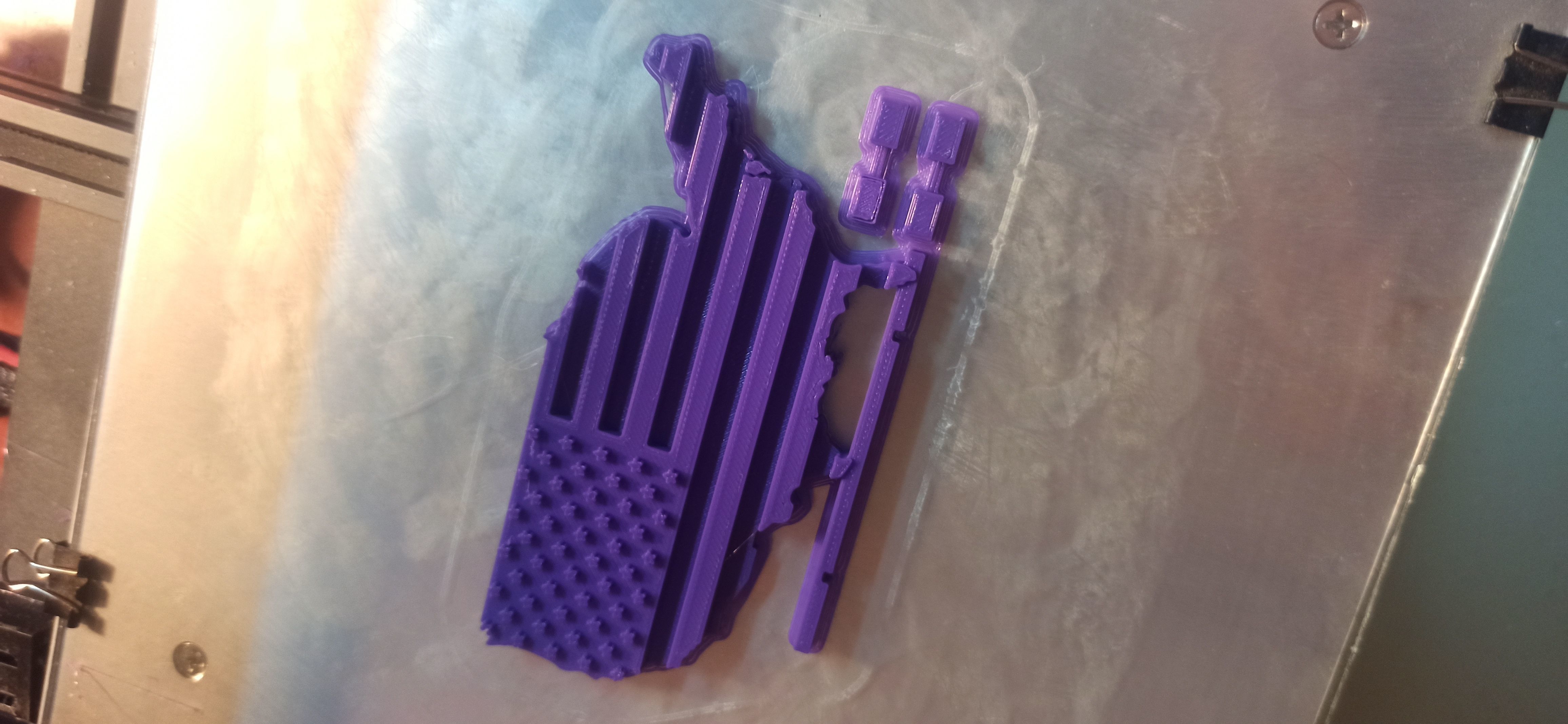 Ready for 3D print model map of United States styled as USA flag 3D print model_5