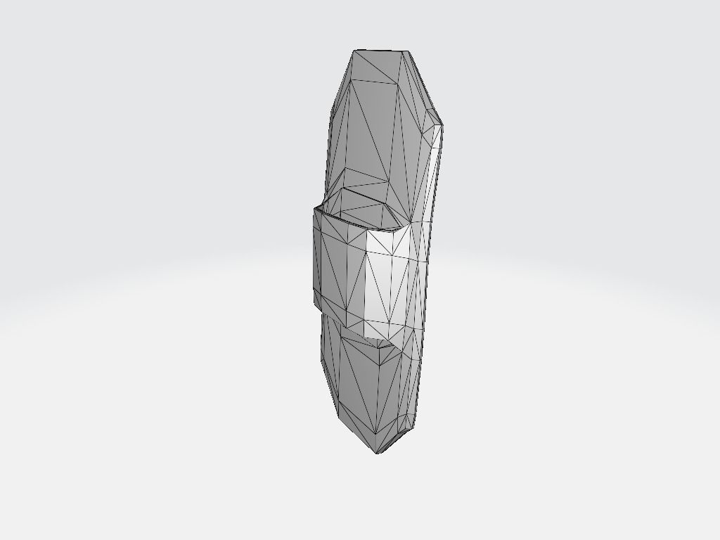 Belt Knife Holder Low-poly 3D model_9